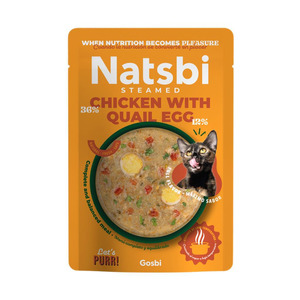 Natsbi Steamed Cat Chicken Whit Quail Egg